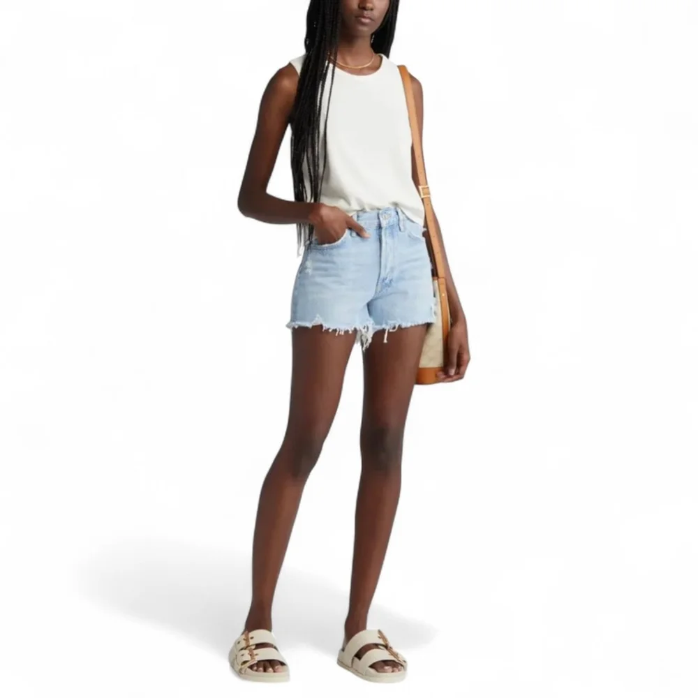 AGOLDE Parker Vintage Cut Off Jean Short High Waist Women's Sz 28 Swapmeet